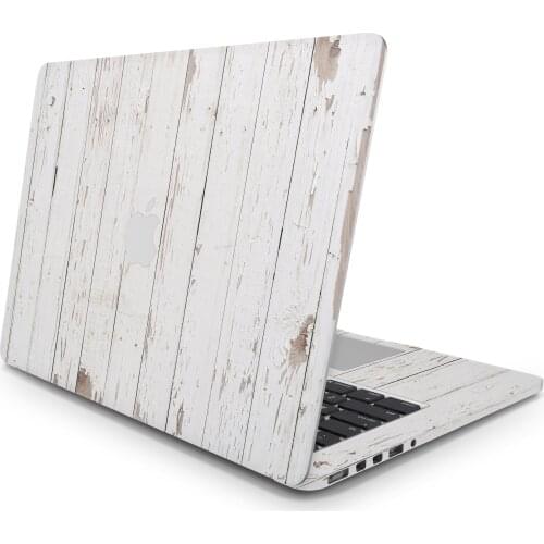 Sticker Master White Old Weathered Wood Texture Simple Elegance Minimal Macbook Pro 16 Case 2019 Macbook Air 13 Inch Case Macbook Pro 13 Inch Case 2019 Bright Macbook Pro Retina 15 Case Logo Cut Perfect Fit Full Skin