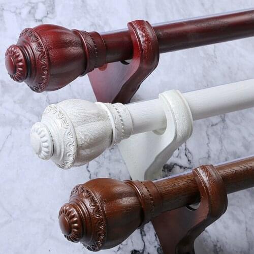 Thicken Aluminum Alloy Curtain Pole European Retro Durable Single Double Curtain Rods Track Accessories Customized Home Decor