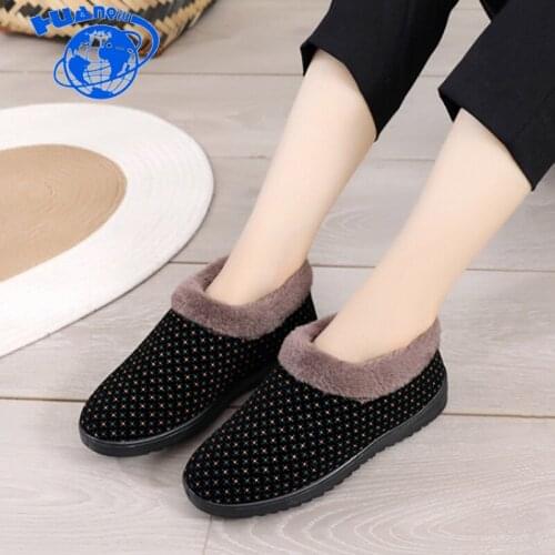 HUANQIU 2018 New women Winter Shoes comfortable cotton boots women non-slip warm old ladies cotton shoes wholesale ZLL488