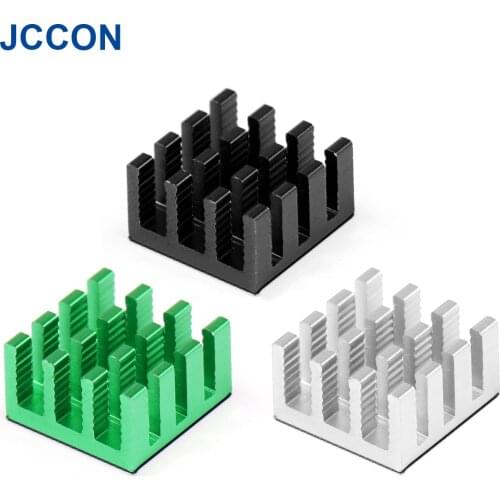 10Pcs Aluminum Heatsink Radiator Heat Sink Cooling For Electronic Chip IC Raspberry Pi SSD NVME 14x14x8mm With Thermal Tape