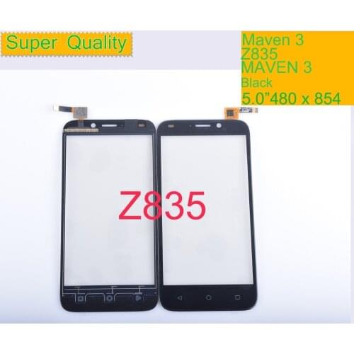 10Pcs/lot Touch Screen Digitizer For ZTE Maven 3 Z835 Touch Panel Touchscreen Lens Front Glass Sensor NO LCD Z835 Replacement