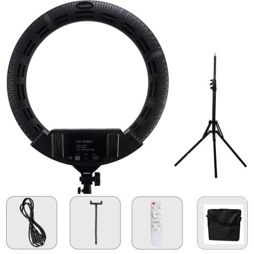 100W LED Round Ring Lights Lamp with Tripod Yidoblo FS-640SII 22-inch Video Studio Photo Photography Lighting Vlog for Youtube