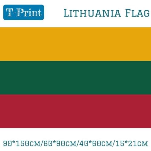 15PCS Flag 90*150cm/60*90cm/40*60cm/15*21cm Republic of Lithuania Flag Polyester Flag 5*3FT World Cup National Day Olympic Games
