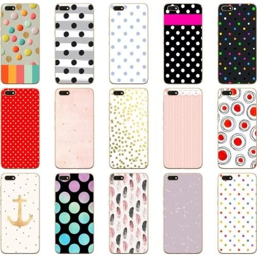 197DD Polka Dots Soft Silicone Cover Case for Huawei honor 9 10 Lite 7A 5.45 7a pro 7c 5.7 inch 7x 8x case