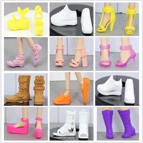 5Pairs Princess 1/6 Doll Shoes Decors Girl DIY Dressing Toys Cute Doll Sandals Sneakers For FR Super Model Dolls Girl Gift Toy