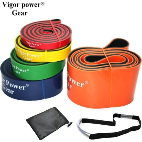 5pcs/Set Dual Color Resistance Bands Pull Up Fitness Band Loop for Pull-ups Strength Weight lifting Free bag and utility straps