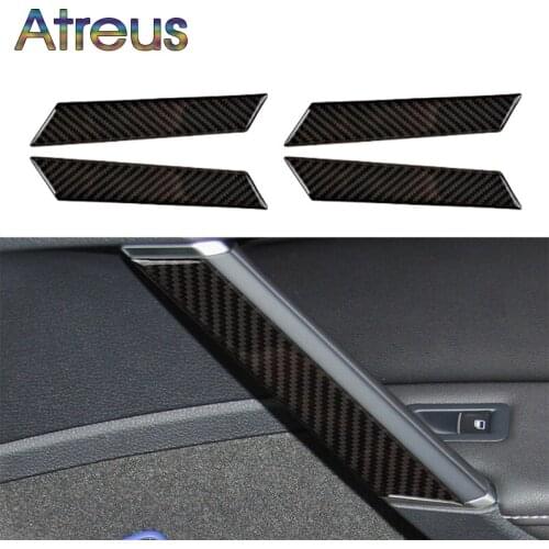 Atreus 4pcs Carbon Fiber Door Handle Bowl Trim Car Stickers For Volkswagen Golf Mk7 VW Golf 7 MK7 LHD 2013-2017 Auto Accessories