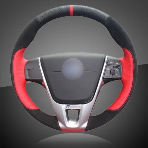 Car Braid Steering Wheel Covers for Volvo S60 V40 V60 V70 2014 XC60 Auto Braid on the Steering Wheel Cover Interior Accessories