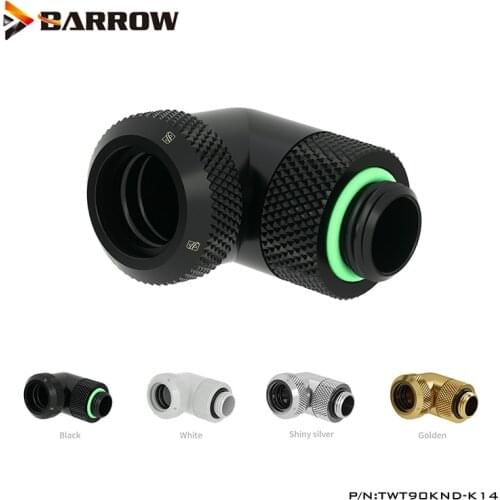 Barrow OD12 14mm Hard Tube Fitting 90 Degree Rotary Fitting water Cooling Adapter OD12/14mm TWT90KND-K12/TWT90KND-K14