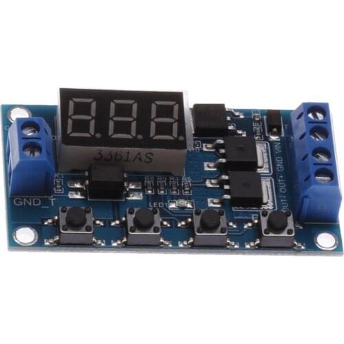 Trigger Cycle Timer Delay Switch Circuit Board MOS Tube Control Module 12-24V Relay