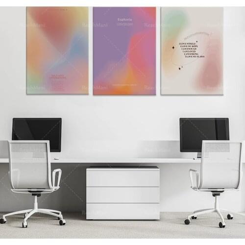 Color posters, gradient posters, gradient wall art, large-scale artwork illustrations, abstract modern minimalist inspirational