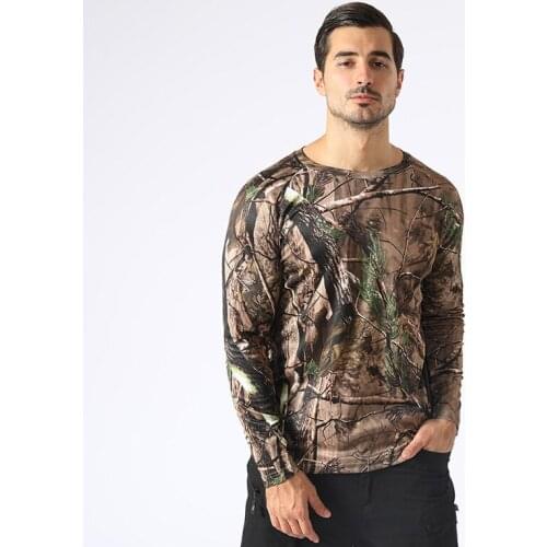 T Shirt for Men Tactical Camouflage Long Sleeve Quick-Drying T-Shirt O-Neck Fitness Army MilitarySport Style 2021 New K024