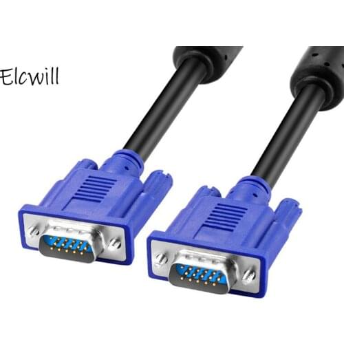 Computer Monitor VGA to VGA Extension Cable HDB15 15 Pin VGA Cables Cord Wire Line Copper Core for PC Projector