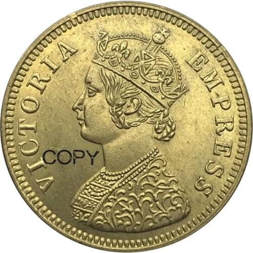 India British 1/2 Pice Victoria Empress 1897 Brass Metal Copy Coins