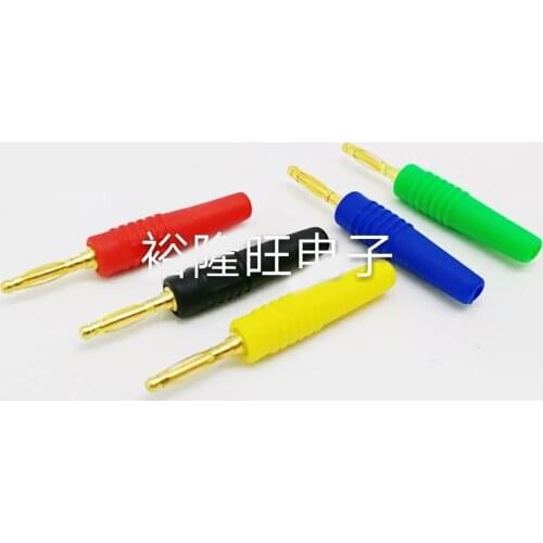 Smonisia 50pcs/lot 2mm Mini Banana Plug Copper Gold-plating Terminal Socket Speaker lantern Connector