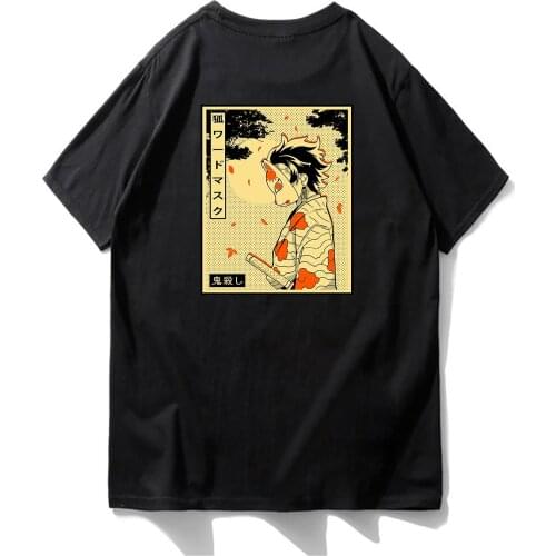 2021 New Japanese Anime T Shirt Men Kawaii Tops Male Graphic Casual Cotton Tees Cool Cartoon Unisex T-shirt Men Clothing