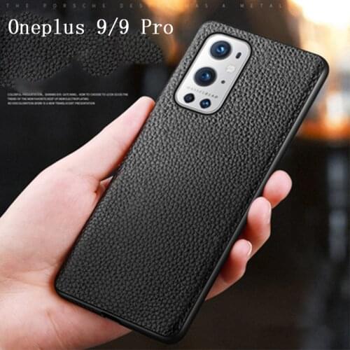 New Arrival Genuine Leather Back Case for Oneplus 9 Top Layer Cow Leather Phone Cover Shell for Oneplus 9 Pro funda skin coque