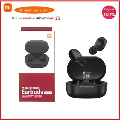 Original Redmi Airdots 2S Bluetooth Headset Global Version Xiaomi True Wireless Earbuds Basic 2 Microphone Low Latency Game Mode