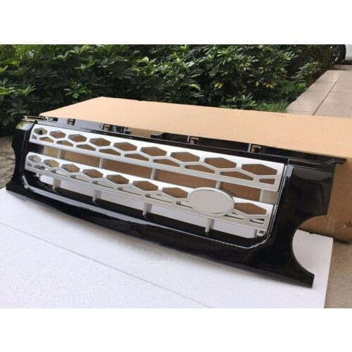 For Land Rover Discovery LR4 2010 2011 2012 2013 Silver ABS Car Front Grille Honeycomb Cover 1pcs