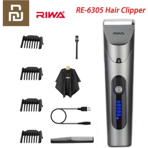 Xiaomi RIWA RE-6305 Washable Rechargeable Hair Clipper Professional Barber Trimmer With Carbon Steel Cutter Head