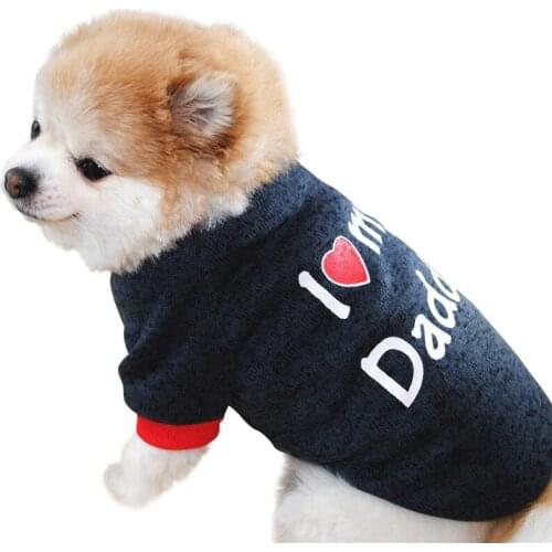 Pet Soft Solid Warm Dog Knitwear Sweater Autumn/winter Pet Clothes Neck Regular Outwear Casual I Love My Mom