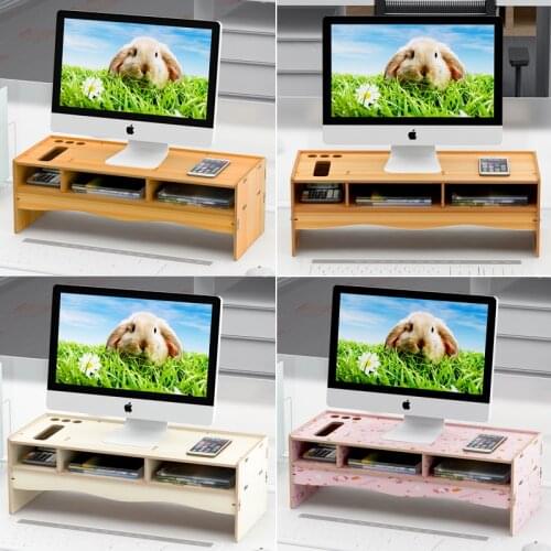 Monitor Stand Computer Riser Desk Organizer Stand Desktop Printer Stand For Laptop Storage Shelf & Screen Holder Phone Holder