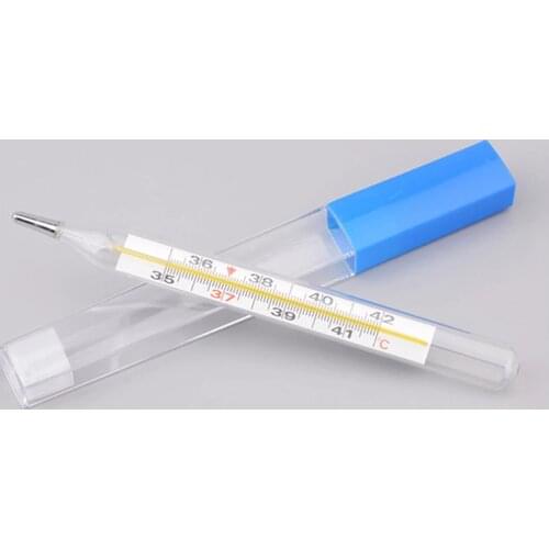New 1pc Body Temperature Measurement Device Armpit Glass Mercury Thermometer Home Health Care Product Large Size Screen