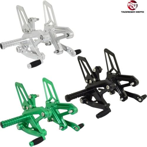 TAORIDER-MOTO Motorcycle CNC Adjustable Rearset Footrests Foot Rest Pegs Pedals For KAWASAKI Ninja ZX25R ZX-25R ZX 25R 2020 2021