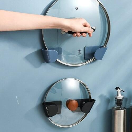 Self-Adhesive Pot Lid Storage Organize Plastic for Kitchen Cabinet Pantry Home Suitable for Various Pot Lid Sizes Home