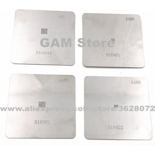 PM8953 HI6401 HI6361 HI6422 BGA Stencil Power IC Chip Reballing Pin Direct Heating Template 4pcs/set