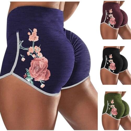 High Waist Workout Shorts sexy tight hip print Seamless Fitness Yoga Short Scrunch Butt Yoga Shorts Sport Women Gym Leggings