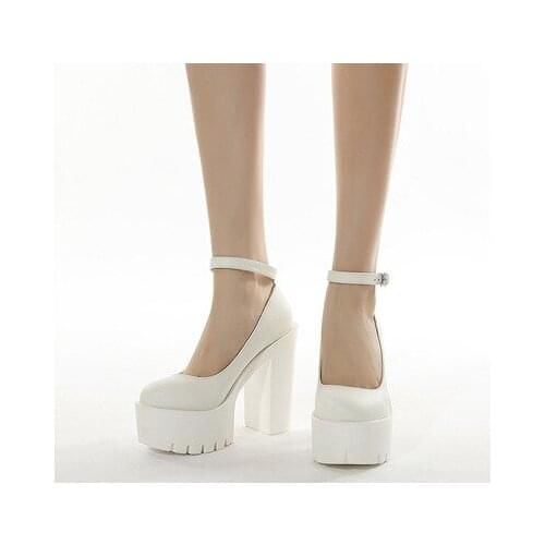 SZ store Fashion Motorcycle Boots Women Leather Spring Autumn Metal Buckle High Heels Shoes Zipper Black Ankle Boots Woman