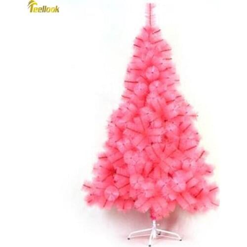Teellook 1.5M / 1.8M pink pine needles Christmas tree Christmas hotel home shopping malls decoration essential