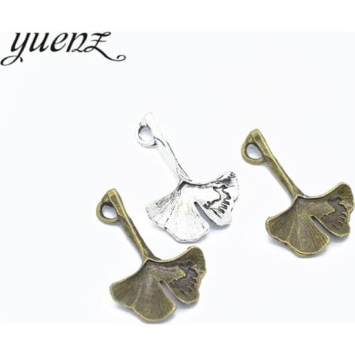 YuenZ 10pcs 2 Color Antique Silver color Charms tree leaf Metal Alloy Jewelry Diy Accessories 29*19mm Q318