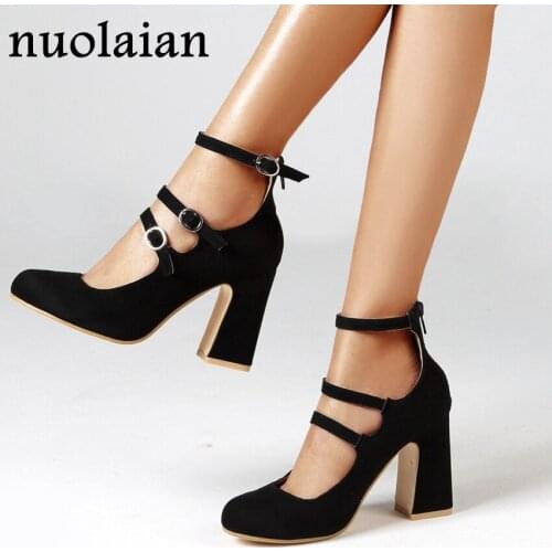 10CM High Heels Womens Platform Pumps Dress Faux Suede Leather Pump Shoes Woman High Heel Shoe Wedding Chaussure