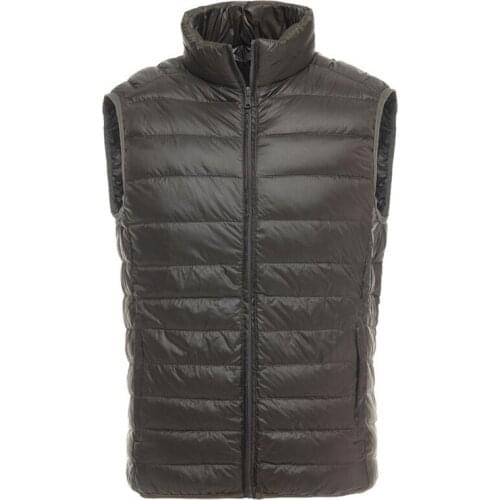 Spring Autumn Down Vest Men Casual Slim Sleeveless Jacket Winter Ultralight White Duck Down Vest Male Warm Waistcoat Thin Jacket