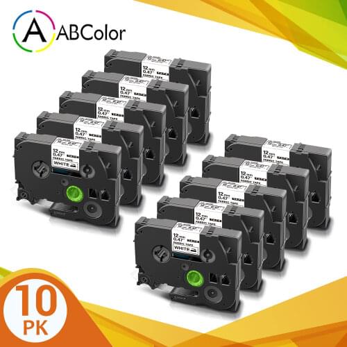 10PK TZe-FA231 TZe-FA3 TZe-FA3R Fabric Iron On Tape 12mm TZe FA231 FA3 FA3R Printer Label Tape For Brother P touch Label Maker