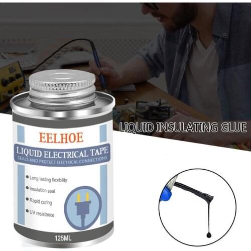 125ml Liquid Insulation Electrical Tape Tube Paste Dry Dielectric Coating Fast Waterproof Anti-UV Tape P1H9