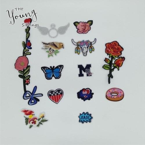 Cartoon Patterned Mixture Hot melt Adhesive Iron no Patch Applique Embroidery Badges DIY Clothing Accessory 2~20 pcs for sale