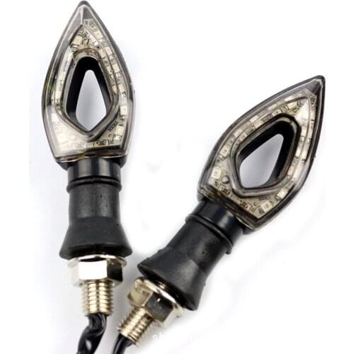 2PCS Universal 12V Flashing Turn Signals Motorcycle LED Lights Rear Blinker Indicator Tail Light For Cafe Racer Honda BMW Yamaha