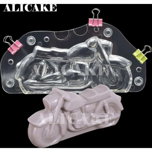 3D Chocolate Mould for Chocolates Motorcycle Polycarbonate Cake Mold Baking Pastry Decoration Tools for Bakery Form Mould Tray