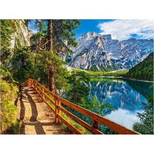 Diamond Embroidery Mountain Landscape Diamond Painting Natural Scenery Room Decoration