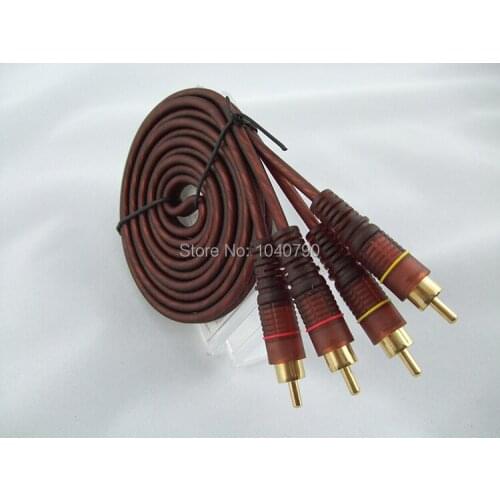 Double lotus TV audio line 2 RCA audio cables Audio power amplifier connection line 1.5M 4.8ft