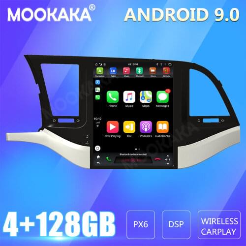 For Hyundai Elantra 2016-2019 Car Radio Screen GPS Navigation 128GB Android CARPLAY Multimedia Player Audio