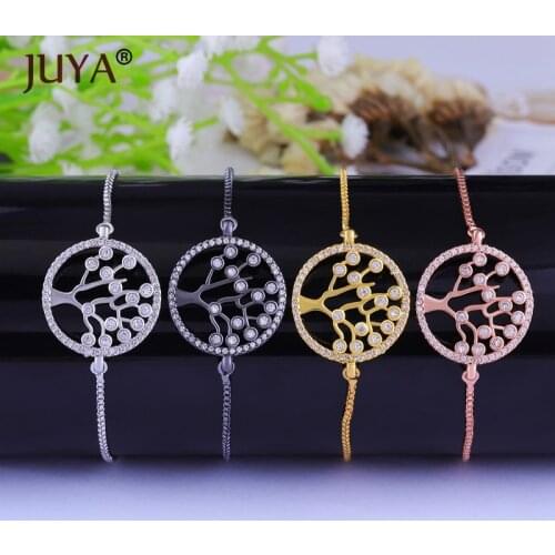 Life Tree Charm Bracelets for Women Girls Friendship Wish Bracelets Jewelry Gift Adjustable Slide Beads Chain Bracelet Bangle