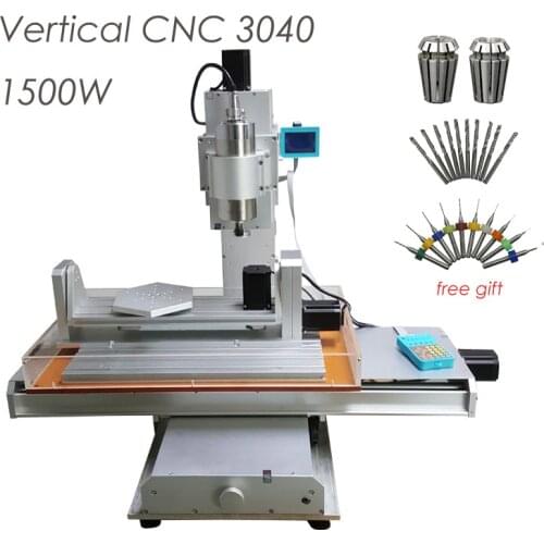 1500W CNC Cutter Pillar Mini 3040 3/4/5 Axis CNC Milling Router for Wood PCB Metal Carving Machine Industry Processing