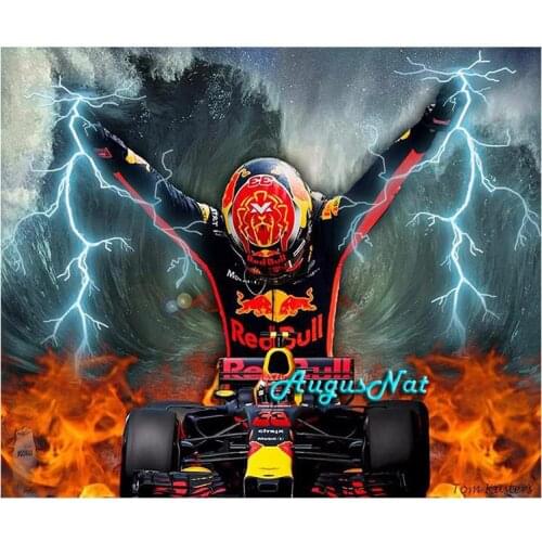 Racing car driver diamond painting full square wall art scenery diamond sticker diamont mosaic picture decor paint on canvas
