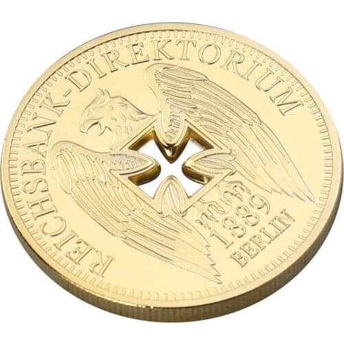 German Imperial Bank Gold-plated Commemorative Coins Germany Cross Eagle Challenges Coin Collectibles