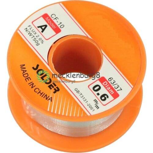 NEW 50g 0.6mm 2.0% Tin Lead Tin Wire Melt Rosin Core Solder Soldering Wire Roll