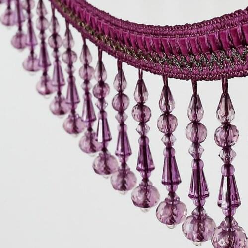 Luxury Craft Curtain Lace High Quality Tassel Beaded Fringe Sewing 6 Meters Free Shipping